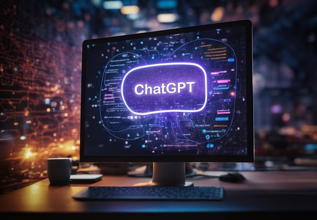 Desktop screen shows ChatGPT logo